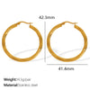 Wholesale 316L Stainless Steel Geometric Circle Electroplated Earrings For Women Retro Fashion Style