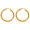 Wholesale 316L Stainless Steel Geometric Circle Electroplated Earrings For Women Retro Fashion Style
