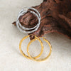 Wholesale 316L Stainless Steel Geometric Circle Electroplated Exaggerated Women's Earrings