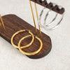 Wholesale 316L Stainless Steel Geometric Circle Electroplated Exaggerated Women's Earrings
