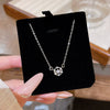 Wholesale Titanium Steel Geometric Clavicle Chain Necklace Set With Zirconia For Women