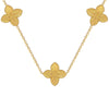 Wholesale Titanium Steel Geometric Clover Laser Electroplated Unisex Clavicle Necklace