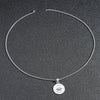 Wholesale Titanium Steel Geometric Compass Pendant Necklace Electroplated Unisex Fashion Accessory