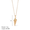 Wholesale Titanium Steel Geometric Conch Pendant Women's O Word Chain Necklace With Electroplating