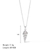 Wholesale Titanium Steel Geometric Conch Pendant Women's O Word Chain Necklace With Electroplating