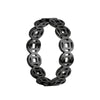 Wholesale Titanium Steel Geometric Copper Coin Shape Electroplated Couple Ring