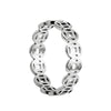 Wholesale Titanium Steel Geometric Copper Coin Shape Electroplated Couple Ring