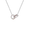 Wholesale Titanium Steel Geometric Cross Chain Light Luxury Women's Concentric Ring Necklace
