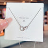Wholesale Titanium Steel Geometric Cross Chain Light Luxury Women's Concentric Ring Necklace