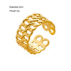 Wholesale Titanium Steel Geometric Cross Eightword Twist Hollow Women's Ring With Electroplating