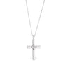 Wholesale Titanium Steel Geometric Cross Pendant Flower Necklace With Electroplating And O Word Chain For Women