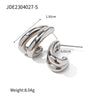 Wholesale Titanium Steel Geometric Cshaped Electroplated Women's Earrings