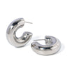 Wholesale Titanium Steel Geometric Cshaped Electroplated Women's Earrings