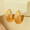 Wholesale 316L Stainless Steel Geometric Cshaped Fashion Earrings For Women With Electroplating Treatment