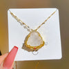 Wholesale Titanium Steel Geometric Diamond Microinlay Women's Buddha Pendant Necklace