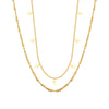 Wholesale Titanium Steel Geometric Diamond Pendant Necklace With Doublelayer Chain And Electroplating Treatment For Women