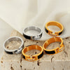 Wholesale 316L Stainless Steel Geometric Diamond Ring And Bracelet Simple Style
