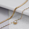 Wholesale Titanium Steel Geometric Double Layer Overlapping Clavicle Chain Necklace For Women Electroplated Cold Style