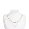 Wholesale Titanium Steel Geometric Double Layer Overlapping Clavicle Chain Necklace For Women Electroplated Cold Style