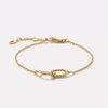 Wholesale Titanium Steel Geometric Double Loop Interlocking Circle Pendant Clavicle Chain Necklace For Ladies