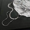Wholesale Titanium Steel Geometric Doublelayer Clavicle Necklace For Women With Electroplating