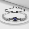 Wholesale Titanium Steel Geometric Dragon Claw Eagle Claw Woven Adjustable Unisex Bracelet With Tiger Eye Natural Stone