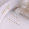 Wholesale Titanium Steel Geometric Drop Shape Electroplated Women's Earrings