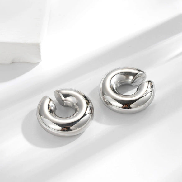 Wholesale Titanium Steel Geometric Ear Clip Light Luxury Simple Fashion Personality Electroplated For Women
