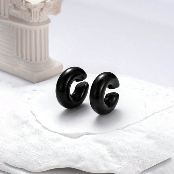 Wholesale Titanium Steel Geometric Ear Clip Light Luxury Simple Fashion Personality Electroplated For Women