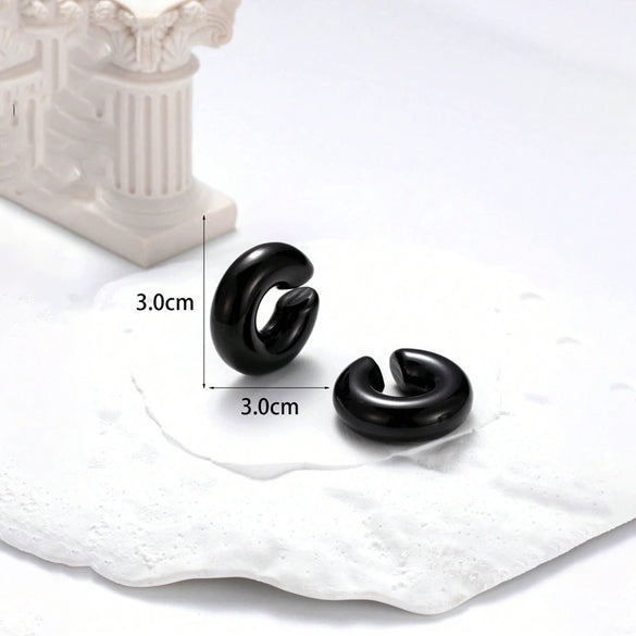 Wholesale Titanium Steel Geometric Ear Clip Light Luxury Simple Fashion Personality Electroplated For Women