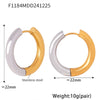 Wholesale 316L Stainless Steel Geometric Earrings Electroplated 18K Gold For Women