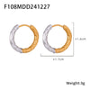 Wholesale 316L Stainless Steel Geometric Earrings Electroplated 18K Gold For Women