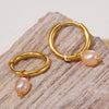 Wholesale 316L Stainless Steel Geometric Earrings Electroplated 18K Gold For Women