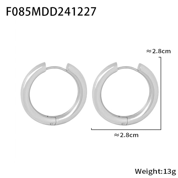 Wholesale 316L Stainless Steel Geometric Earrings Electroplated 18K Gold For Women