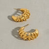 Wholesale Titanium Steel Geometric Earrings Electroplated Old Money Style