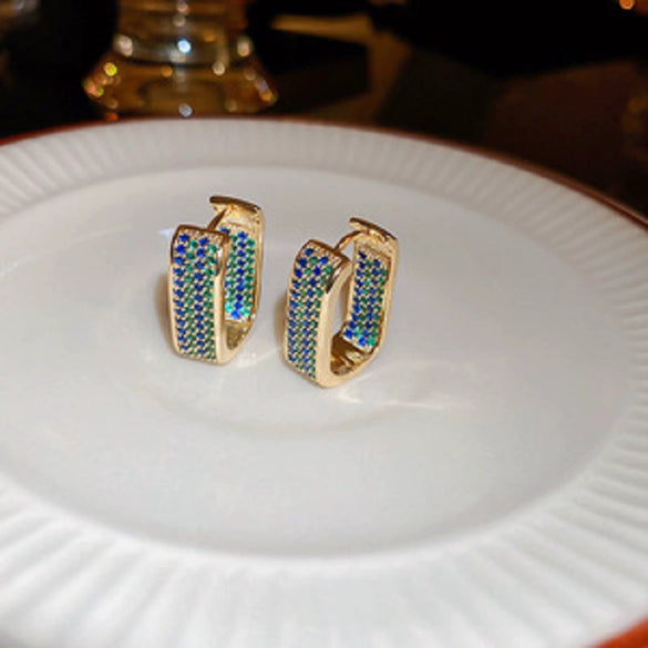 Wholesale Titanium Steel Geometric Earrings Elegant Simple High Grade Electroplated