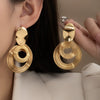 Wholesale Titanium Steel Geometric Earrings For Women Electroplated Simple Style