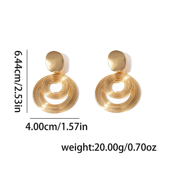 Wholesale Titanium Steel Geometric Earrings For Women Electroplated Simple Style