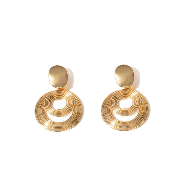 Wholesale Titanium Steel Geometric Earrings For Women Electroplated Simple Style