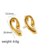 Wholesale Titanium Steel Geometric Earrings For Women With Electroplating Treatment