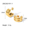 Wholesale Titanium Steel Geometric Earrings Hypoallergenic Colorfast Retro Electroplated For Women