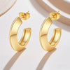 Wholesale Titanium Steel Geometric Earrings With Electroplating For Women Antiallergy And Stylish