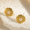 Wholesale Titanium Steel Geometric Earrings With Electroplating Retro And Fashionable For Women