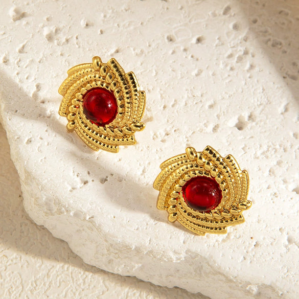 Wholesale Titanium Steel Geometric Earrings With Electroplating Retro And Fashionable For Women