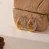 Wholesale Titanium Steel Geometric Earrings With Gold And Silver Color Matching And Electroplating