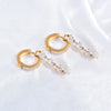 Wholesale Titanium Steel Geometric Electroplated Ear Buckle Earrings For Women