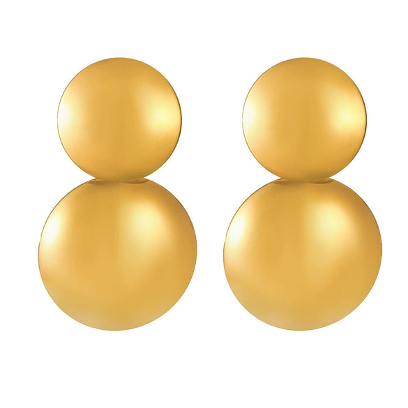 Wholesale Titanium Steel Geometric Electroplated Exaggerated Women's Earrings