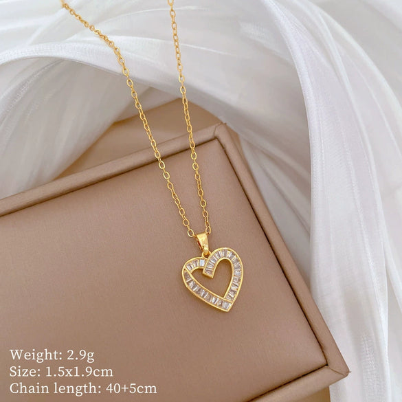 Wholesale Titanium Steel Geometric Electroplated Necklace And Earrings Set For Women