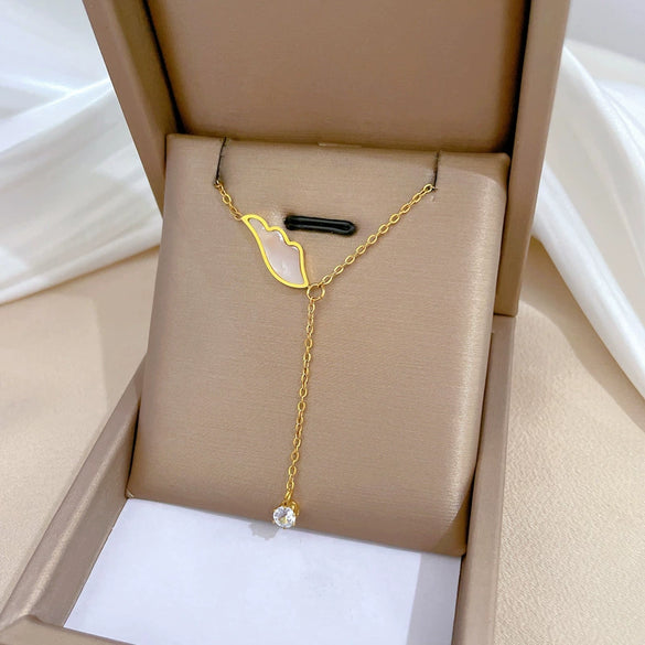 Wholesale Titanium Steel Geometric Electroplated Necklace Unisex