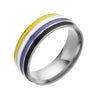 Wholesale Titanium Steel Geometric Electroplated Ring Jewelry